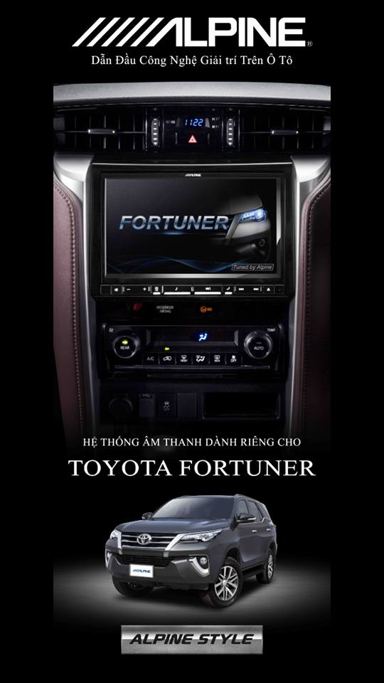 Hệ thống âm thanh cho Toyota Fortuner